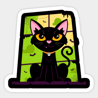 Spooky Kitten Window Sticker